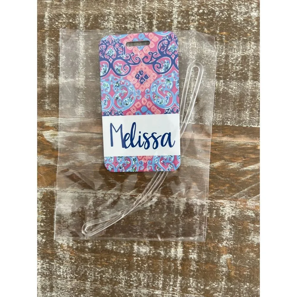 Tag WithPersonalized NAME Melissa Custom For Luggage and Backpacks